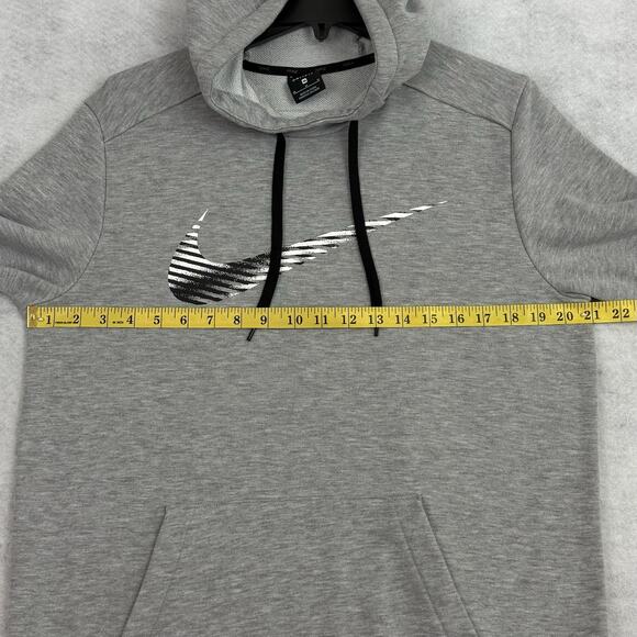 Nike Hoodie Sweatshirt Mens M Grey Big Center Swoosh Dri Fit Pullover DB4215‑063 - Picture 4 of 10